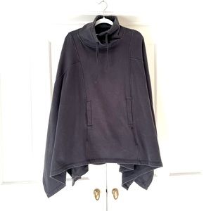 Ugg Pichot double knit fleece poncho gray